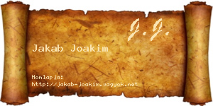 Jakab Joakim névjegykártya